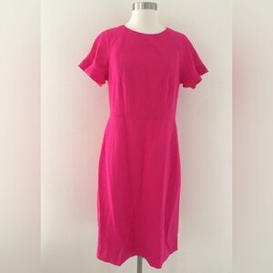 J.Crew 8T lightweight wool, pink sheath dress